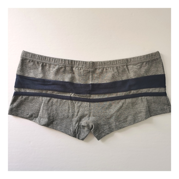 Men's brief short in grey color with anchor print - Picture 2 of 3